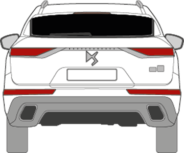 Afbeelding van Achterruit Citroën DS 7 Crossback (DONKERE RUIT)