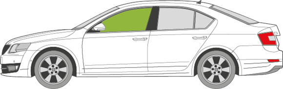 Afbeelding van Zijruit links Skoda Octavia 5 deurs