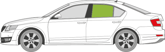 Afbeelding van Zijruit links Skoda Octavia 5 deurs