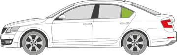 Afbeelding van Zijruit links Skoda Octavia 5 deurs