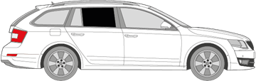 Afbeelding van Zijruit rechts Skoda Octavia Combi (DONKERE RUIT)