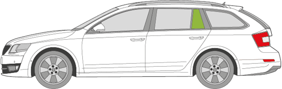 Afbeelding van Zijruit links Skoda Octavia Combi