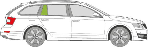 Afbeelding van Zijruit rechts Skoda Octavia Combi