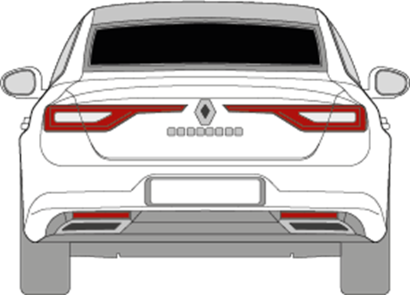 Afbeelding van Achterruit Renault Talisman sedan (DONKERE RUIT) 
