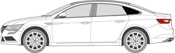 Afbeelding van Zijruit links Renault Talisman sedan (DONKERE RUIT MET CHROOM)