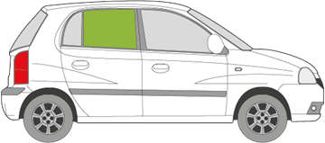 Afbeelding van Zijruit rechts Hyundai Atos 