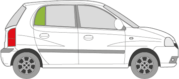 Afbeelding van Zijruit rechts Hyundai Atos 