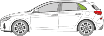 Afbeelding van Zijruit links Hyundai i30 5 deurs