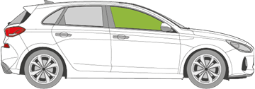 Afbeelding van Zijruit rechts Hyundai i30 break