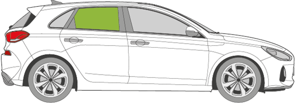 Afbeelding van Zijruit rechts Hyundai i30 break