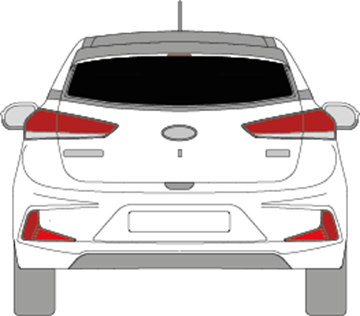 Afbeelding van Achterruit Hyundai i20 coupé (DONKERE RUIT)