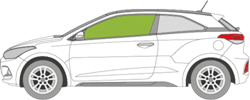 Afbeelding van Zijruit links Hyundai i20 coupé