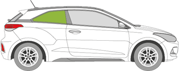 Afbeelding van Zijruit rechts Hyundai i20 coupé