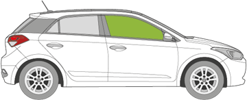 Afbeelding van Zijruit rechts Hyundai i20 5 deurs