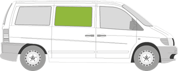 Afbeelding van Zijruit rechts Mercedes Vito (getinte ruit)