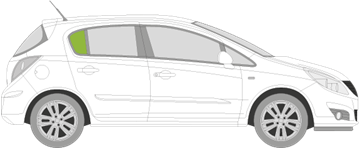Afbeelding van Zijruit rechts Opel Corsa 5 deurs