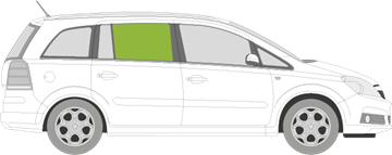 Afbeelding van Zijruit rechts Opel Zafira 