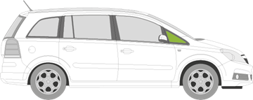 Afbeelding van Zijruit rechts Opel Zafira 