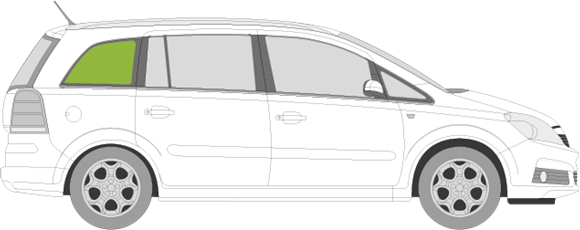 Afbeelding van Zijruit rechts Opel Zafira 