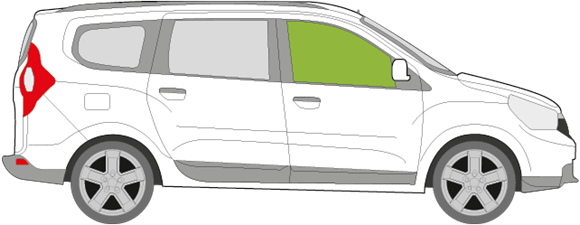 Afbeelding van Zijruit rechts Dacia Lodgy