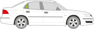 Afbeelding van Zijruit rechts Saab 9.3 sedan