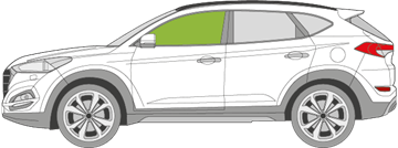 Afbeelding van Zijruit links Hyundai Tucson 