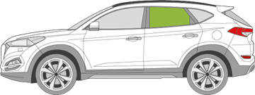 Afbeelding van Zijruit links Hyundai Tucson 