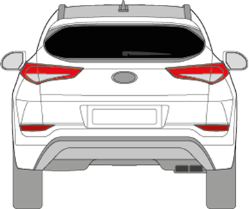 Afbeelding van Achterruit Hyundai Tucson (DONKERE RUIT)