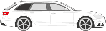 Afbeelding van Zijruit rechts Audi A6 Avant (DONKERE RUIT)