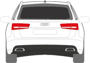 Afbeelding van Achterruit Audi A6 Avant (DONKERE RUIT)