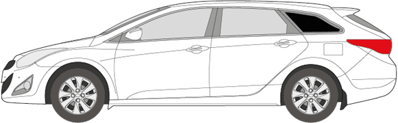 Afbeelding van Zijruit links Hyundai i40 break (DONKERE RUIT)