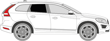 Afbeelding van Zijruit rechts Volvo XC60 (DONKERE RUIT)