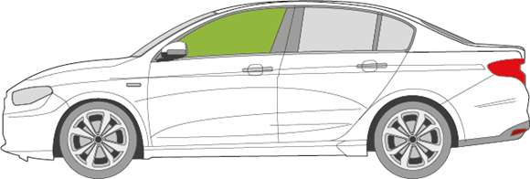Afbeelding van Zijruit links Fiat Tipo sedan
