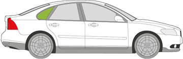 Afbeelding van Zijruit rechts Volvo S40 