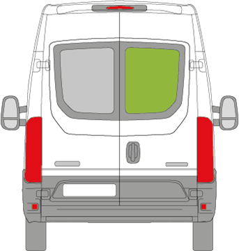 Afbeelding van Achterruit rechts Iveco Daily HOOG 