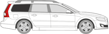 Afbeelding van Zijruit rechts Volvo V70 (DONKERE RUIT)