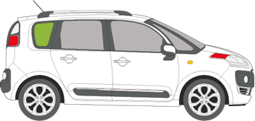 Afbeelding van Zijruit rechts Citroën C3 Picasso