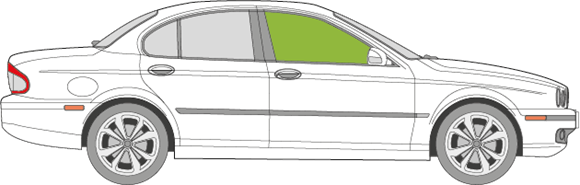 Afbeelding van Zijruit rechts Jaguar X-Type