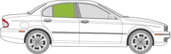 Afbeelding van Zijruit rechts Jaguar X-Type