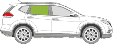 Afbeelding van Zijruit rechts Nissan X-Trail