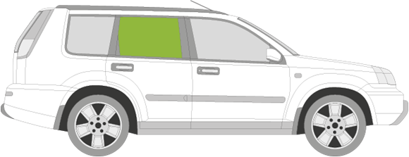 Afbeelding van Zijruit rechts Nissan X-Trail