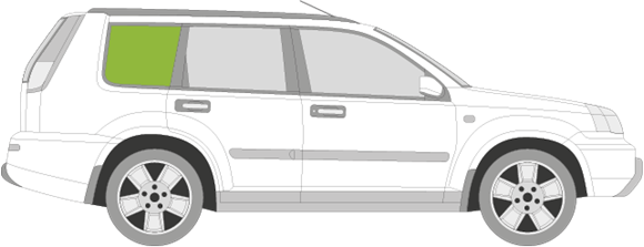 Afbeelding van Zijruit rechts Nissan X-Trail