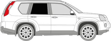 Afbeelding van Zijruit rechts Nissan X-Trail (DONKERE RUIT)