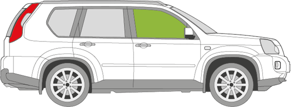 Afbeelding van Zijruit rechts Nissan X-Trail