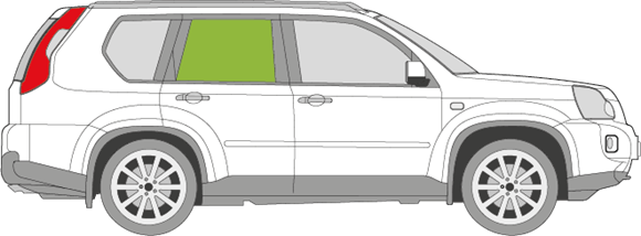 Afbeelding van Zijruit rechts Nissan X-Trail