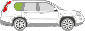 Afbeelding van Zijruit rechts Nissan X-Trail