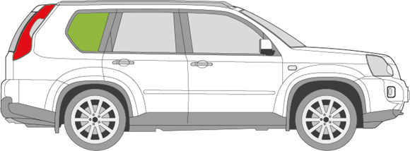 Afbeelding van Zijruit rechts Nissan X-Trail