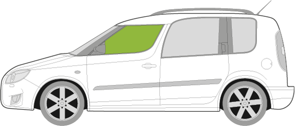 Afbeelding van Zijruit links Skoda Roomster 