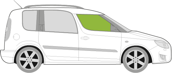 Afbeelding van Zijruit rechts Skoda Roomster 