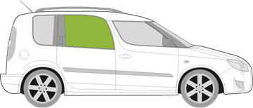 Afbeelding van Zijruit rechts Skoda Roomster 